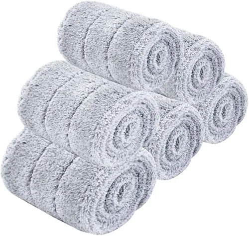 Vista 7 de Paquete de 6 cabezales de microfibra de 15 pulgadas, resistentes y reutilizables, almohadillas de repuesto para pisos de madera dura, lavables a