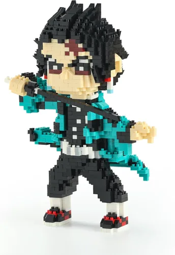 Vista 12 de MACTANO Figura de anime Giyuu Tomioka Mini bloques de construcción