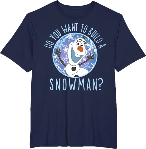 Vista 12 de Disney Camiseta Frozen Olaf con texto en inglés "Do You Want to Build A Snowman Negro
