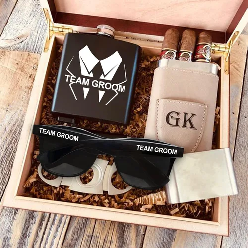Vista 5 de LotsBuyLots Regalos para padrinos de boda, 10 lentes de sol de boda, regalos de despedida de soltero para novio, novio de equipo (novio de equipo)
