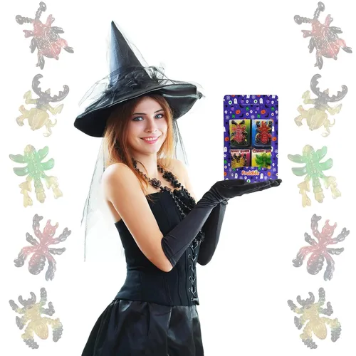 Vista 8 de Halloween Large Creepy Gummy Candy, Soft Chewy Gummy Candies, 4 Gummies per Pack (4 Large Gummies)