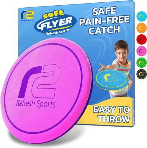 Vista 10 de Juguete Volador de Disco Suave - No Duele al Atraparlo - Los Mejores Rellenos de Calcetines para Niños y Adultos de Todas las Edades - Regalos