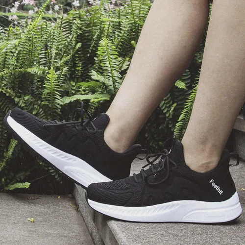Vista 6 de Feethit Tenis de correr para mujer, ligeros, antideslizantes, cómodos, a la moda