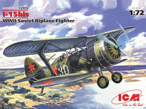 Vista 2 de ICM Modelos I-15Bis II Guerra Mundial Soviético Biplano Kit de construcción