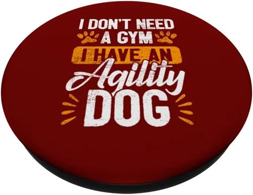 Vista 2 de Dog Agility Handler - Dog Sports Humor - Dog Agility PopSockets Adhesive PopGrip