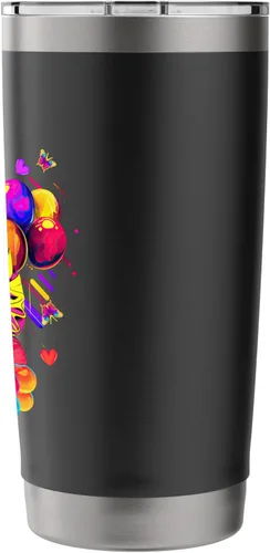 Vista 2 de Streetwear synthwave 80s 90s retro anime Emo clown fashion Stainless Steel Insulated Tumbler