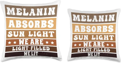 Vista 3 de Black History Month Melanin Pride Throw Pillow