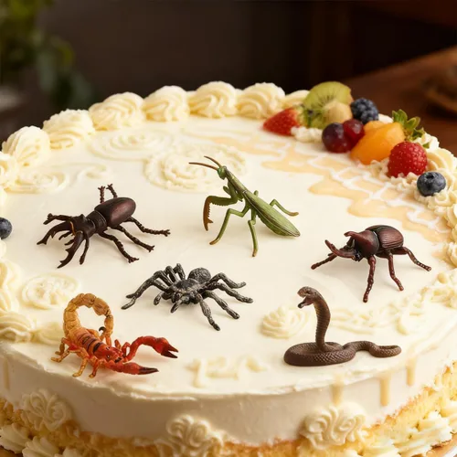 Vista 7 de Juego de 6 figuras realistas de insectos variados realistas, figuras de insectos modelo de insectos, regalo temático de insectos de Halloween, juego