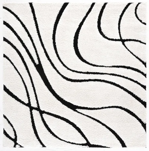 Vista 12 de Safavieh Florida Shag Collection - Alfombra de área de 2 x 3 pies, color crema/beige, diseño geométrico, felpa de 1.2 pulgadas de grosor, ideal