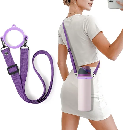 Vista 14 de Water Bottle Strap for Owala Freesip 24oz 32oz 40oz & Sway 30oz 40oz Rojo