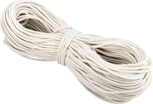 Vista 5 de JEUIHAU Cuerda de algodón de 328 pies de 1/4 de pulgada, cuerda blanca natural de 0.236 in para colgar ropa, manualidades, macramé, hacer cestas