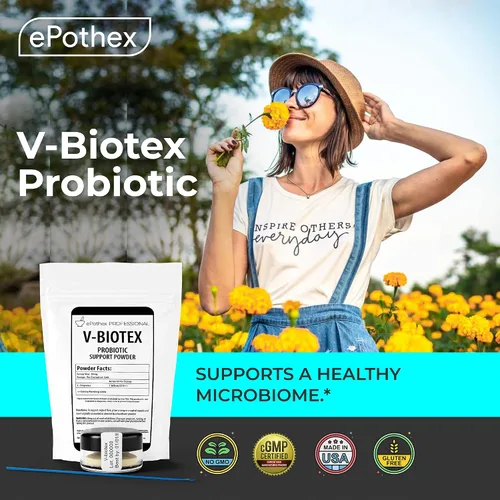 Vista 3 de EPOTHEX V-Biotex - Polvo probiótico Pure L. Crispatus Probiótico vaginal Promueve la salud vaginal y urinaria Apoyo para la infección por
