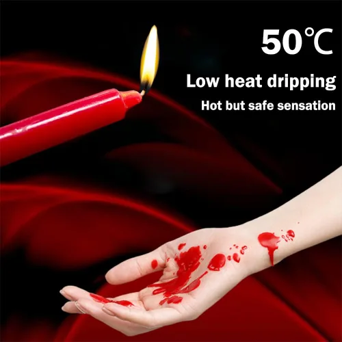 Vista 3 de Velas de baja temperatura, velas románticas de cera para juego de parejas con baja temperatura para amantes