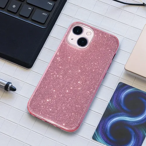 Vista 6 de MATEPROX Bling Sparkle - Funda protectora compatible con iPhone 13 de 6.1 pulgadas de 2021 para niñas y mujeres (rosa)