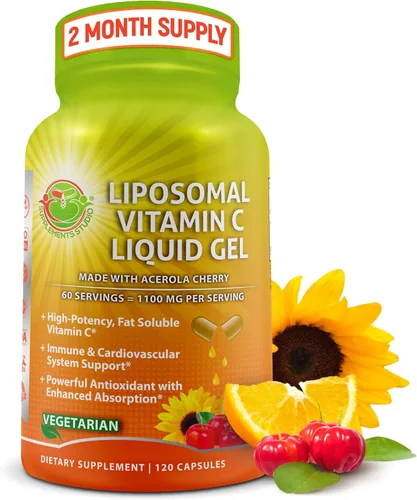 Vista 8 de Complejo de vitamina C de alimentos integrales, 1450 mg de bayas orgánicas, 675 mg de vitamina C por porción, antioxidante de alta potencia y apoyo