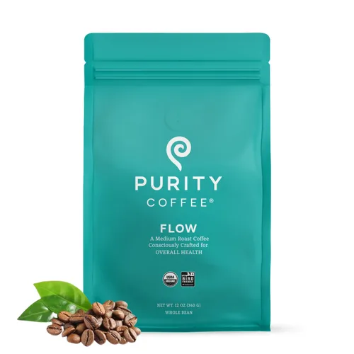 Vista 7 de Purity Coffee BALANCE - Grano entero de tostado medio descafeinado 2/3 (bolsa de 12 onzas) Agua de montaña orgánica USDA de grado especial