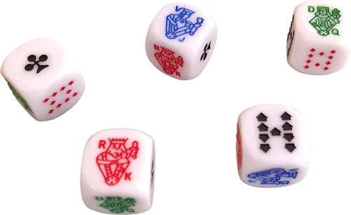 Vista 8 de marquez Juego de dados de póquer de copa con forro de cuero (cubilete)... Negro