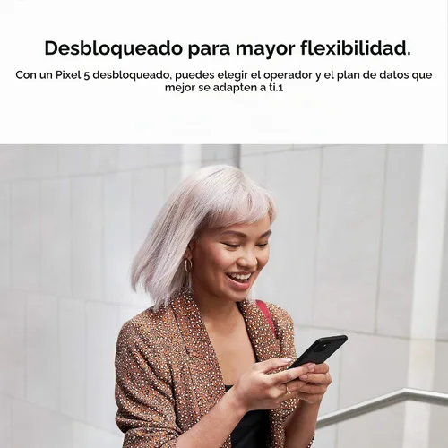 Vista 5 de Google Pixel 5 - Teléfono Android 5G - Resistente al agua - Smartphone desbloqueado con visión nocturna y lente ultra ancha - Solo negro
