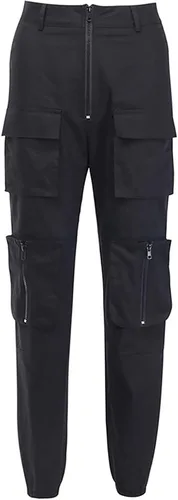 Vista 7 de Ayolanni Womens Cargo Pants Cinch Bottom High Waisted Casual Trousers with Zipper Pockets Workout Going Out Cool Pants