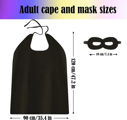 Vista 2 de Capas y máscaras de superhéroe para adultos, capas de vampiro de Halloween, capas de superhéroe, disfraz de superhéroe