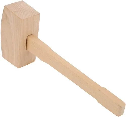 Vista 8 de Mazo de madera, Martillo de madera profesional de carpintería de madera para golpear la herramienta de carpintería Martillo de haya mango de madera