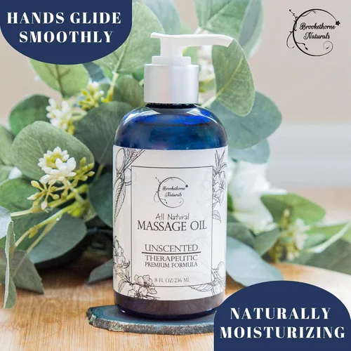 Vista 8 de Aceite de masaje para terapia de masaje Kit de masaje con aceite de masaje sin perfume y aceite de lavanda para masaje de cuerpo completo