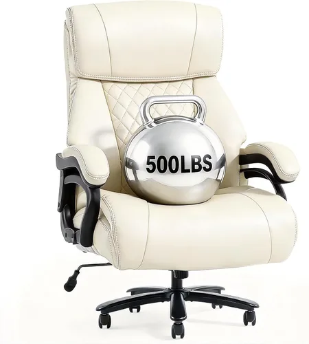 Vista 14 de FLEXISPOT Silla de oficina grande y alta de gran tamaño, reposabrazos abatibles de 180° para mascotas y leggings cruzados, silla de escritorio