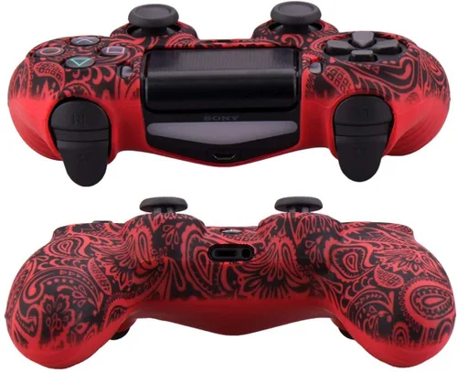 Vista 17 de Sofunii 2pcs Skin for PS4 Controller, Anti-Slip Silicone Cover Shell Case with 8 Thumb Grip Caps, Compatible with PlaySation 4 Slim/Pro Controller