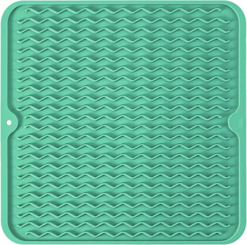 Vista 9 de Tapete de silicona para secado de platos para múltiples usos, fácil de limpiar, ecológico, tapete escurridor de platos resistente al calor