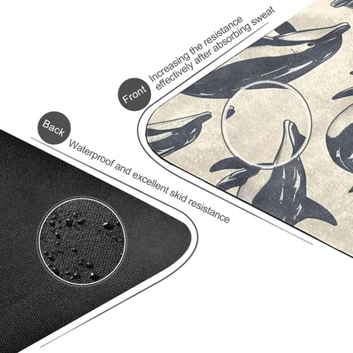 Vista 4 de Dolphins Yoga Mat Non Slip Thick Kids Eco Friendly Rubber Workout Foldable Yoga Mat Women Exercise
