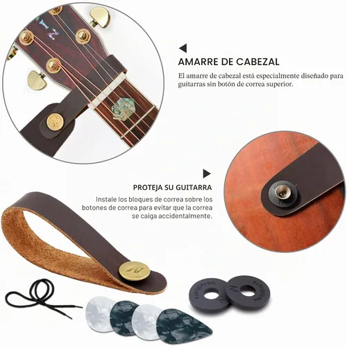 Vista 6 de Nefelibata Correa de guitarra, correas de guitarra de algodón bordadas con extremos de cuero de vaca para bajo, guitarras eléctricas y acústicas