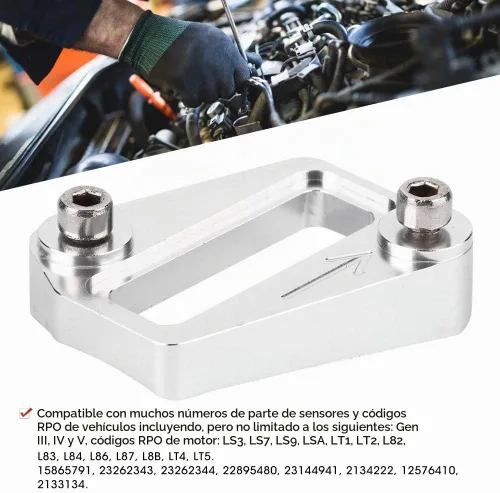 Vista 2 de MAF - Tapón con sensor de aire, brida de soldadura con tornillos, accesorio automático para LS3 LS7 LS9, plateado