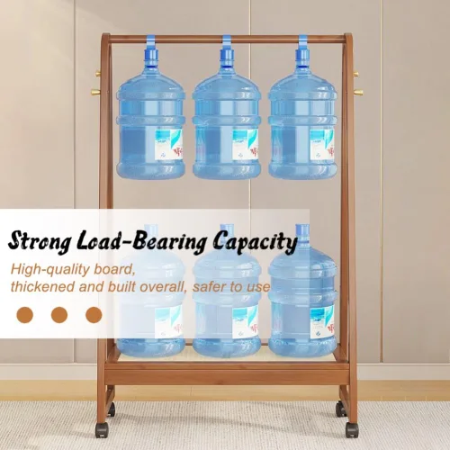 Vista 4 de Bamboo Clothing Rack with Hanging Rails,Sturdy Garment Rack with 2-Tier Shoe Rack,Portable Clothes Rack with Hook and Storage Shelf,for