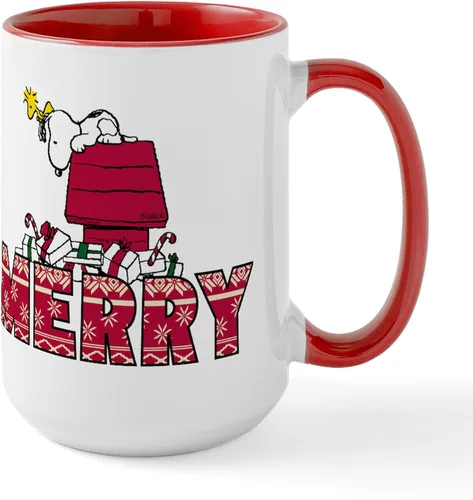 Vista 88 de CafePress SNOOPY Joe Cool - Taza de café de cerámica (15.0 fl oz)