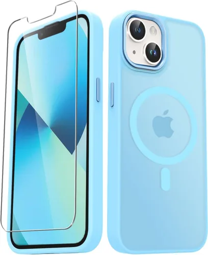 Vista 43 de YENAPOON Funda magnética mate para iPhone 11 con 1 protector de pantalla, compatible con Magsafe, translúcida esmerilada, delgada, a prueba