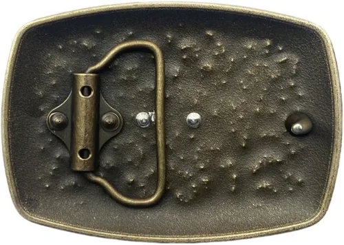 Vista 3 de Hebilla de cinturón de aleación de estilo vintage moda vaquero americano occidental 3D grabado vaca toro cabeza cinturón hebillas