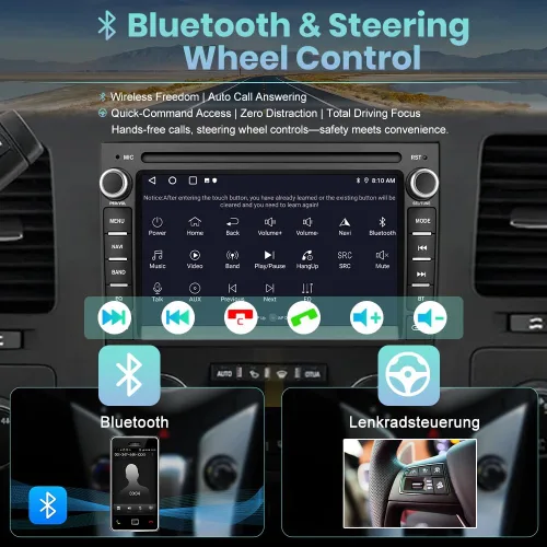 Vista 6 de Radio para Silverado Tahoe Yukon Sierra con CarPlay y cámara de respaldo