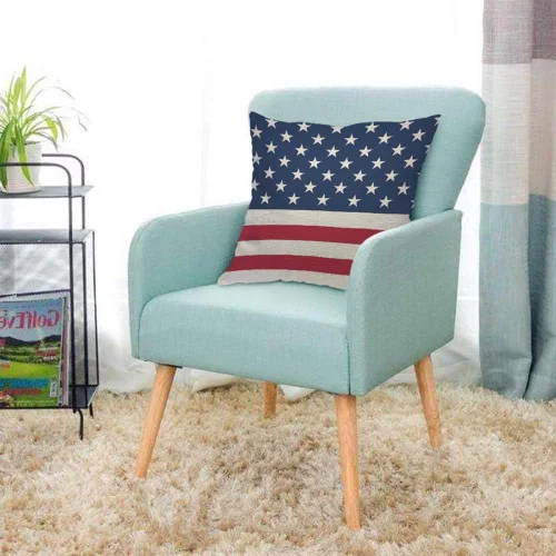 Vista 3 de AOYEGO Funda de almohada decorativa con bandera estadounidense, Día de la Independencia, celebración republicana, democracia, nación, rayas, 18 x 18
