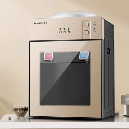 Vista 3 de Dispensador de agua fría y caliente independiente, dispensador de agua, mini refrigeración, escritorio, bebida, automático, para la oficina en casa
