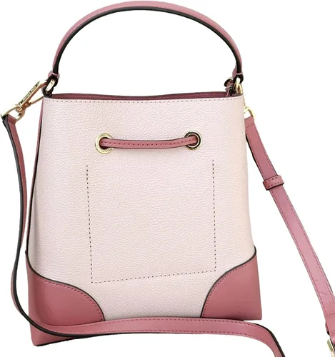 Vista 3 de MICHAEL KORS Mercer - Bolsa de cubo mediana con cordón, Polvo Oscuro Rubor Rosa