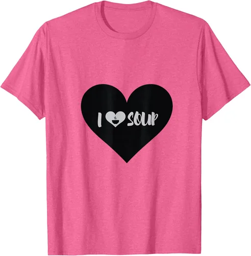Vista 25 de I Love Soup - Camiseta de regalo con forma de corazón, Blanco, S Asfalto