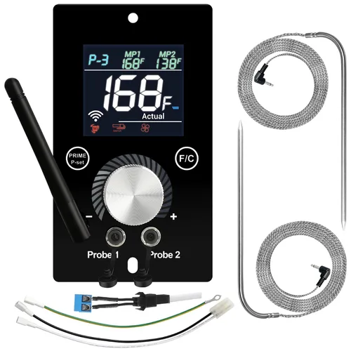 Vista 10 de Panel de control de repuesto para Traeger BAC236 Controlador Digital Elite Termostato BAC365 Ahumador de pellets de madera con sensor de sonda
