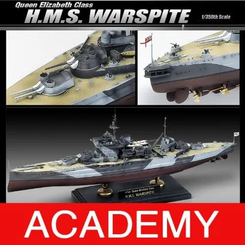 Vista 4 de Academy Hobby Model Kits a escala: barcos de batalla y kits de portaaviones (1/350 H.M.S. WARSPITE)