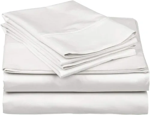 Vista 10 de Juego de sábanas de 800 hilos de 4 piezas, 100% algodón, color burdeos, para cama de tamaño individual, juego de ropa de cama de algodón de fibra