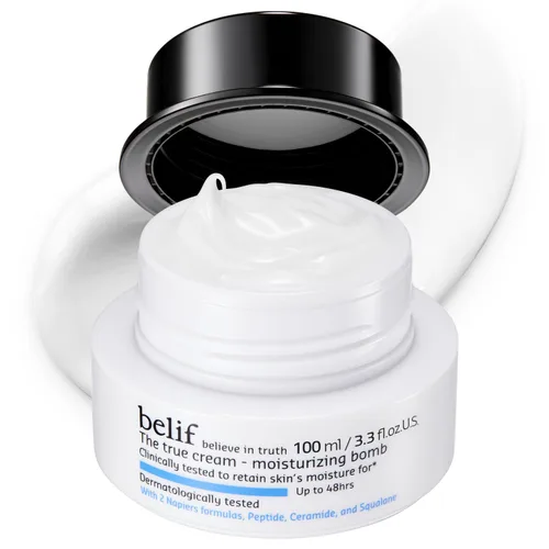 Vista 7 de belif Bomba hidratante – Crema hidratante diaria de ceramida con péptido y escualano, 48 horas de hidratación y crema antienvejecimiento, lechosa