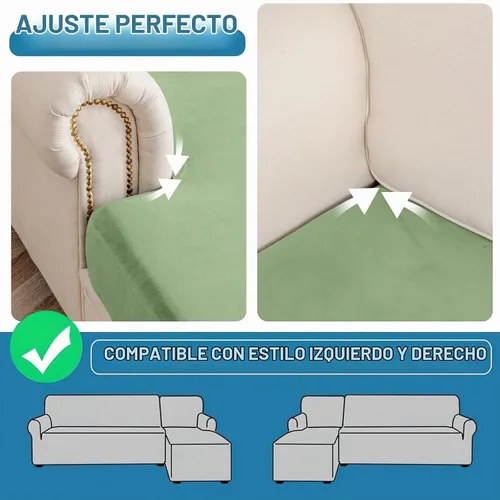 Vista 7 de Funda para Sofá de Terciopelo Elástico Funda de Cojín de Sofá 1 Pieza - Funda Elástica Lavable para Asiento o Respaldo, Fundas de Asiento para Sofás