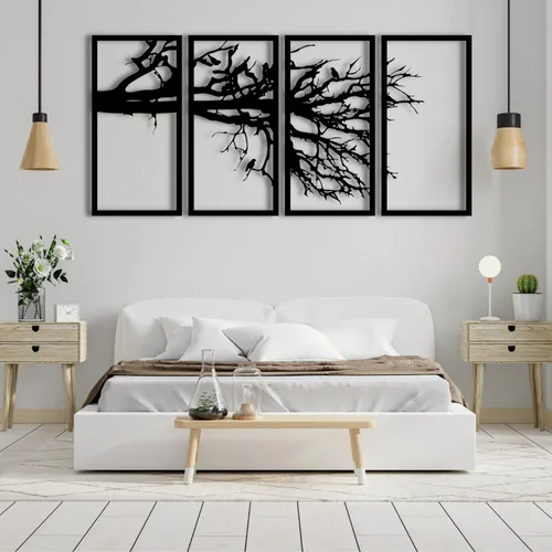 Vista 5 de Arte de pared de metal árbol de la vida, decoración de pared de metal árbol de la vida, arte de pared de metal para árbol genealógico, decoración