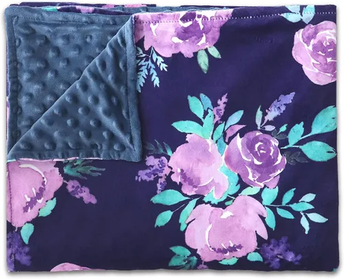 Vista 13 de Mantas de bebé para niños y niñas, manta de forro polar con respaldo de puntos, manta supersuave para cubrirse, 30 x 40 pulgadas, animales del bosque