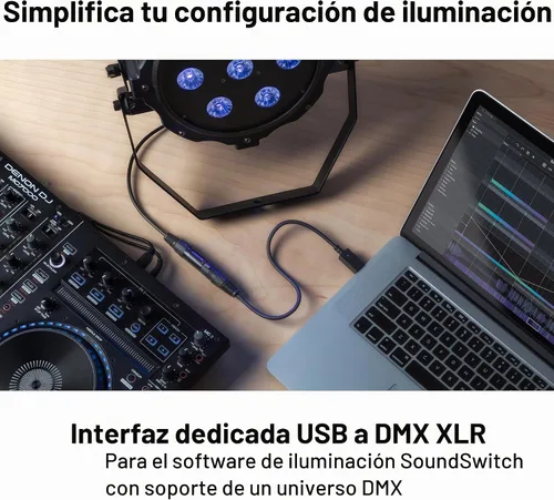 Vista 5 de Numark Mixstream Pro+ Controlador DJ e interfaz DMX para música en vivo, sets de DJ, eventos, producción musical