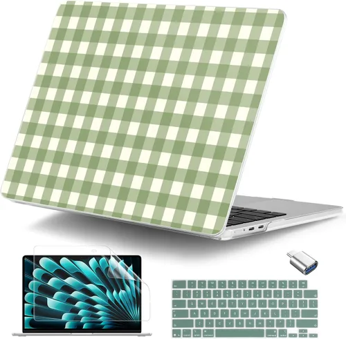 Vista 19 de Funda para MacBook Air de 15 pulgadas M5 M4 M3 M2 Chip 2026 2025 2024 2023 (modelo A3448 A3241 A3114 A2941), carcasa rígida con cubierta de teclado